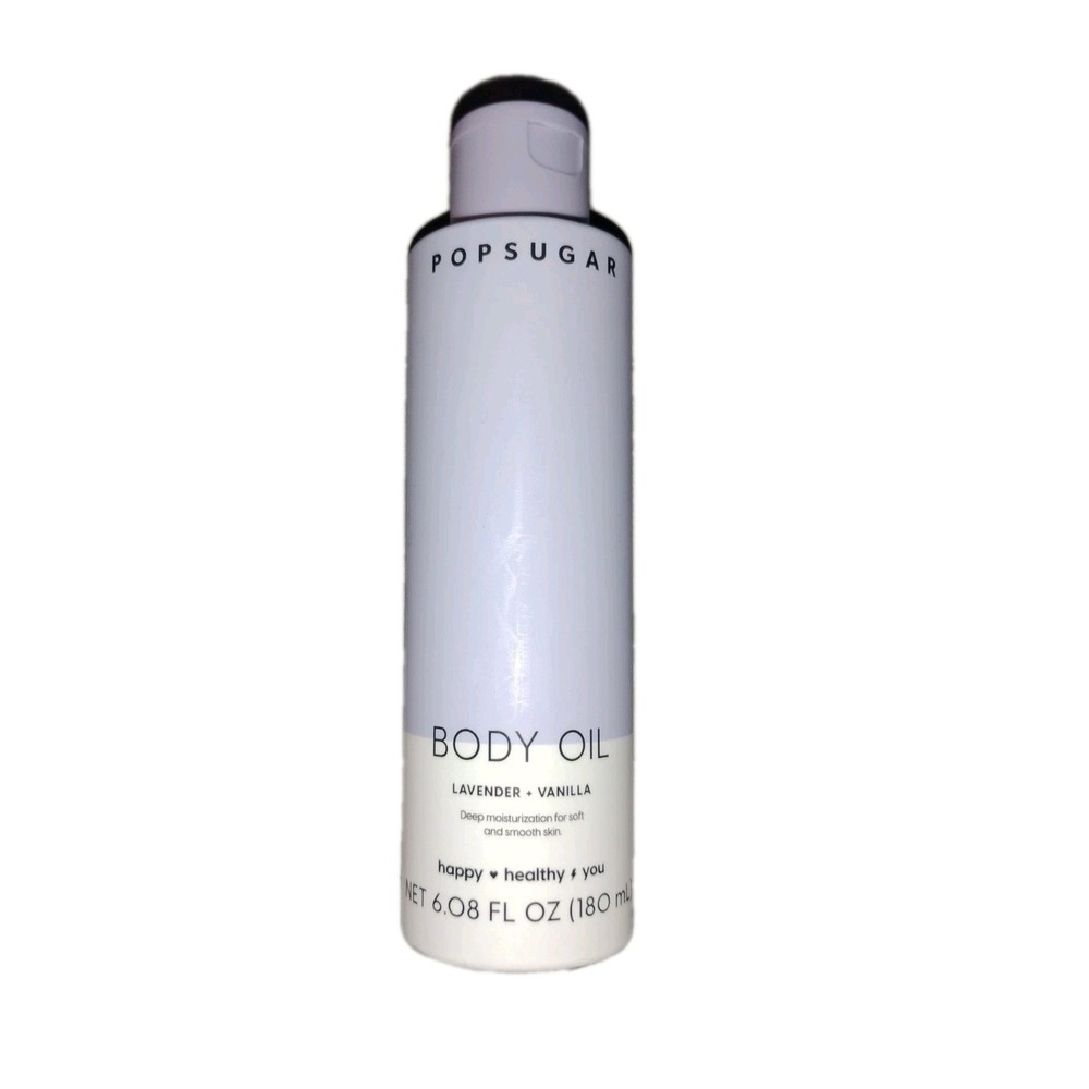 POPSUGAR  Moisturizing Body Oil in Lavender + Vanilla new 6.08fl oz, 180 ml